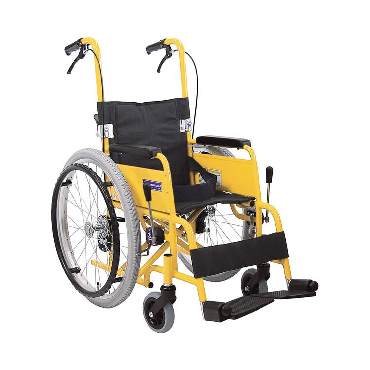 カワムラサイクル 自走・介助兼用 子供用 アルミ製車いす 介助用 