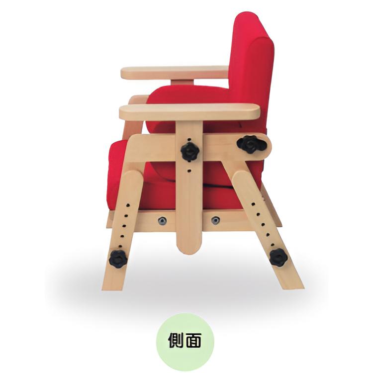 バンビーナチェア　赤色 姿勢保持 子ども用いす バンビーナチェア | タカノハートワークス