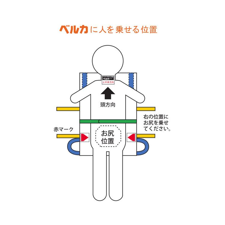 ワンタッチ式ベルトタンカ 救護担架ベルカ SB-90A （長さ90×幅50cm