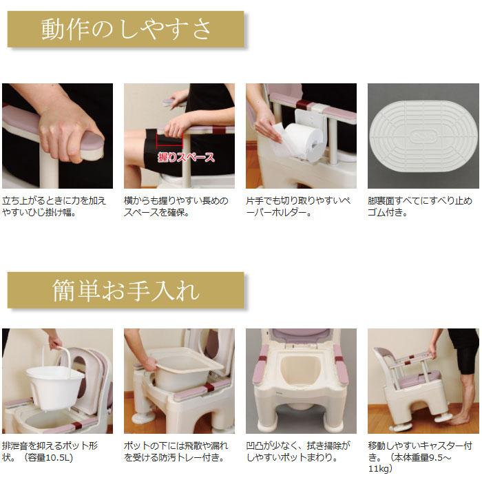 Panasonic（パナソニック） ポータブルトイレ 樹脂製 座楽 ラフィーネ