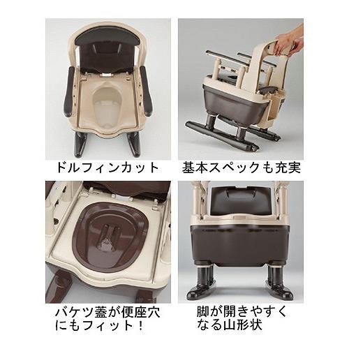 安寿 ポータブルトイレ ジャスピタ ソフト便座 アロン化成 │ 介護用品 福祉用具 排泄 トイレ ポータブル 消臭 簡易 高齢者 お年寄り 置くだけ 在宅介護 病院_1