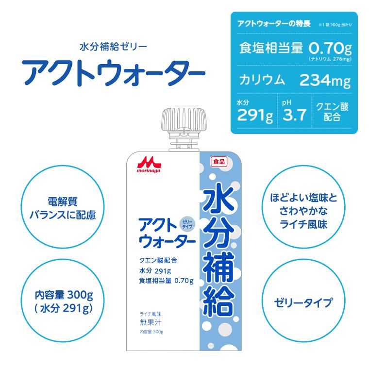 水分補給 ゼリー アクトウォーター 300g×24個セット 0651355 クリニコ