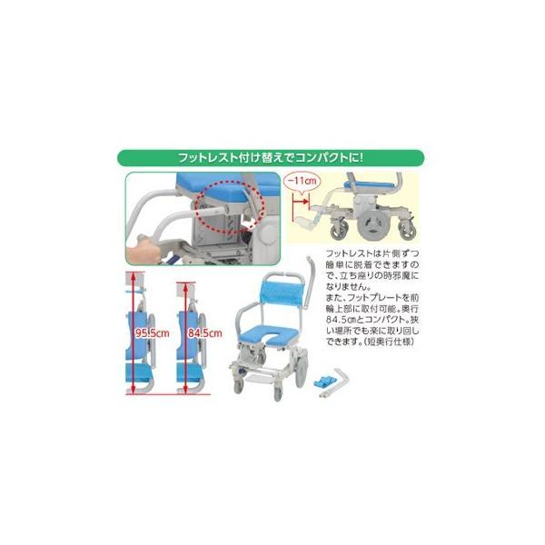 シャワーキャリー 入浴用 車椅子 高齢者 介護用品 シャトレチェア6輪 O