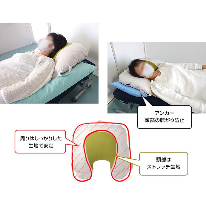 介護用クッション ハバック 上向き寝 HB-UE 幅50×長さ48×厚さ15cm 丸井商事 │ 介護用品 クッション 円背 拘縮予防 仰臥位 体位変換クッション 体位変換器 寝の画像