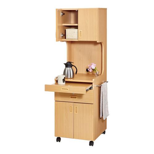 病院 施設 家具 床頭台 キャスター付き ハイタイプ（幅48.7×奥行47×高