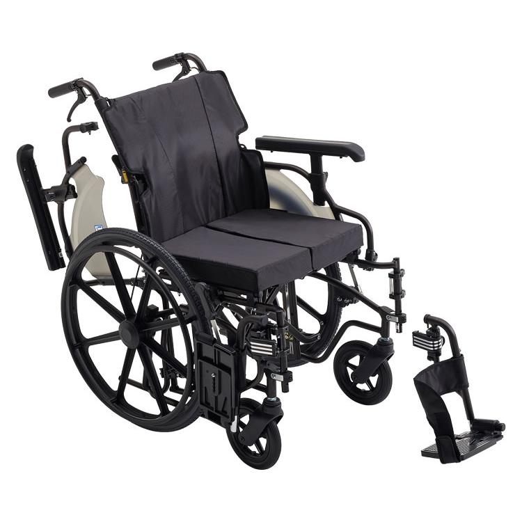 ミキ 車椅子 アルミ自走車いす KJP-5 座幅48・50・52cm調整可 ブラック