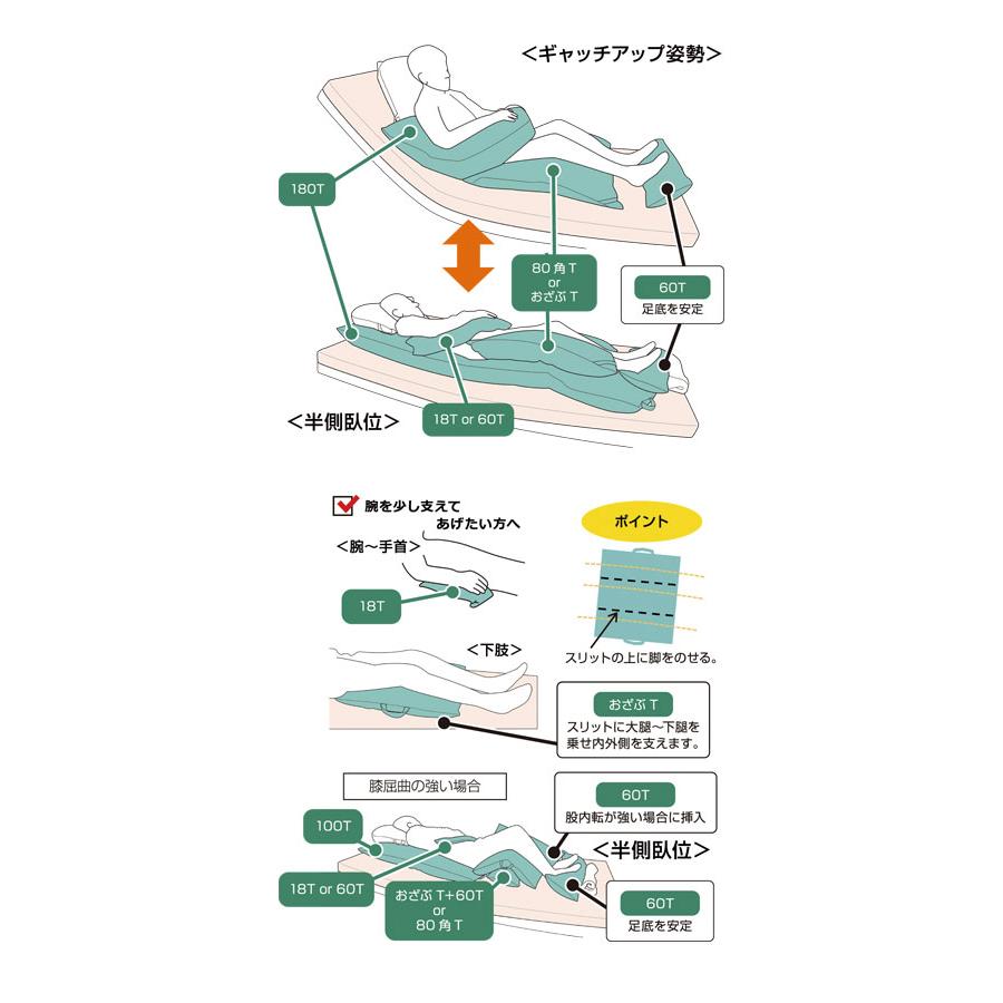 ポジクッション80角T 耐熱タイプ POJI80KT （幅80×長さ80cm） 丸井商事 │ クッション ポジショニング 体位変換 体圧分散高齢 介護 医療 福祉 施設 介護用品の画像