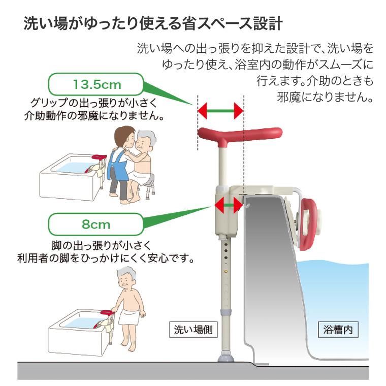 アロン化成 安寿 ユニットバス対応浴槽手すり UST-130UBショート │ 手
