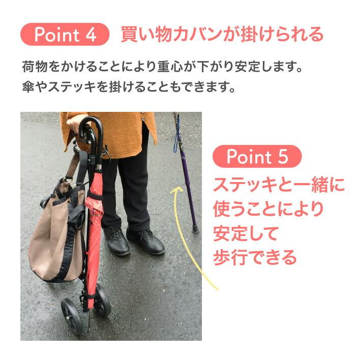 ハンドレールステッキ2 ブーケ WB5134 フジホーム │ つえ 杖