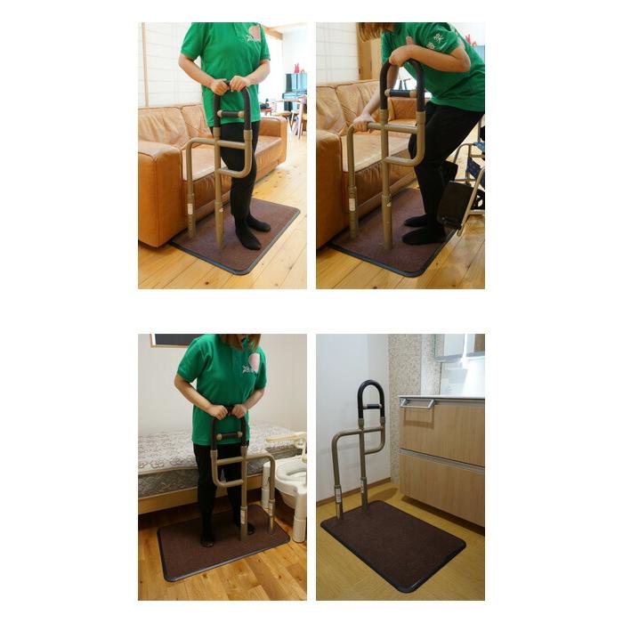 置き型 手摺り 手すり U-ケア 644-010 シコク │ 玄関 立ち上がり補助 コンパクト 歩行補助 置き型 置くだけ 手すり 簡単設置 工事不要 介護用品 病院 高齢者の画像