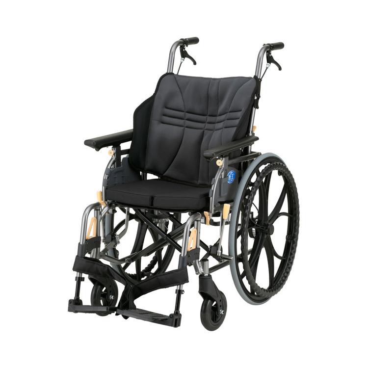 日進医療器 車椅子 座王X 座幅40cm ガンメタ NA-X521W │ 車いす 車