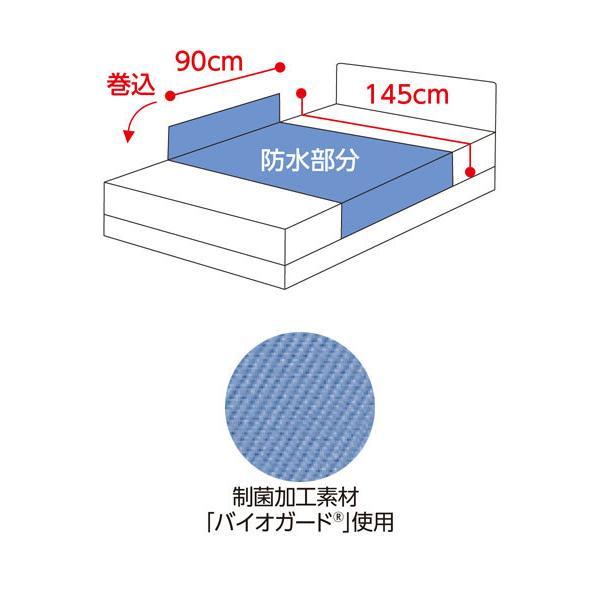 防水シーツ 制菌加工デニム防水シーツ（大） ブルー 145×90cm 98121 ケアファッション │ 防水 制菌 シーツ デニム 部分タイプ 失禁対策 寝具 ベッド関連 介護｜pandora｜02