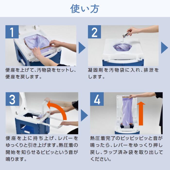 ラップポン トイレ 自動ラップ PF-1 簡易トイレ PF1SE002JH 日本セイフ