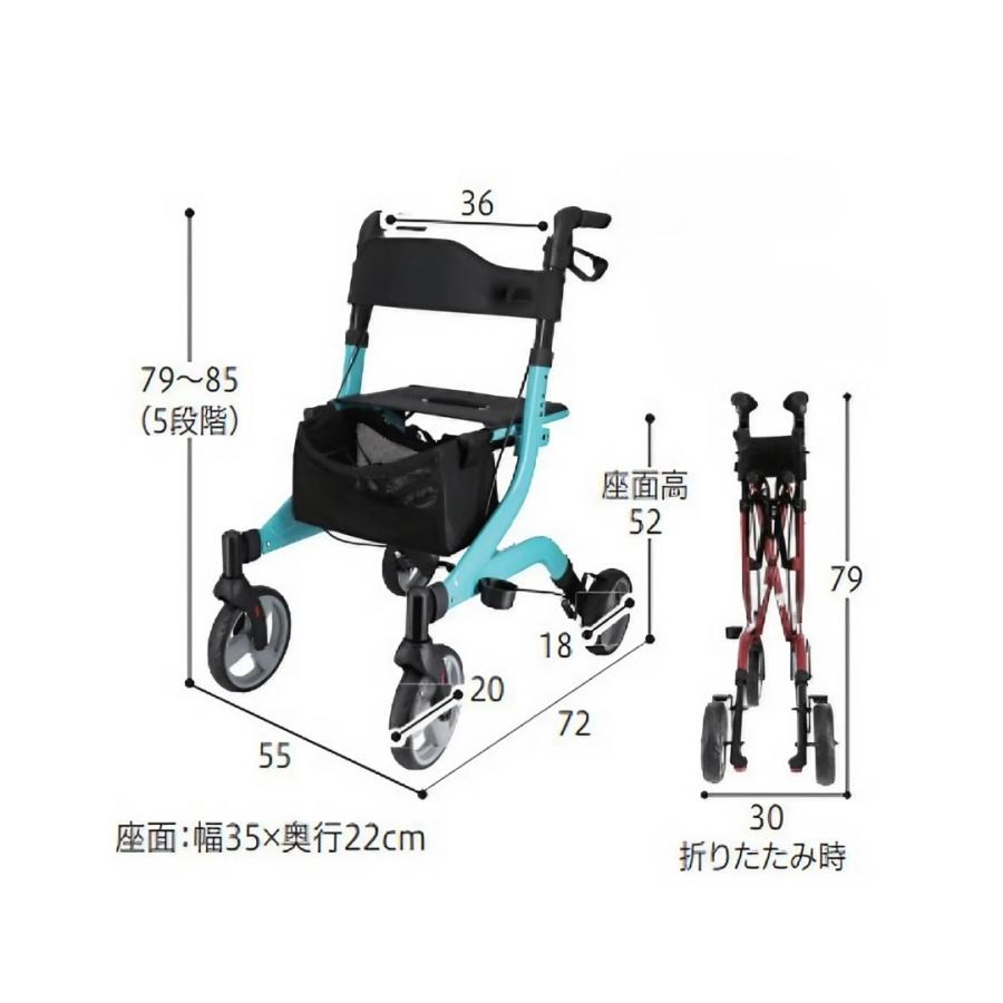 歩行車 ラ・プロムナード2 HMB801-2 中央化成品 | 歩行器 押し車 介護