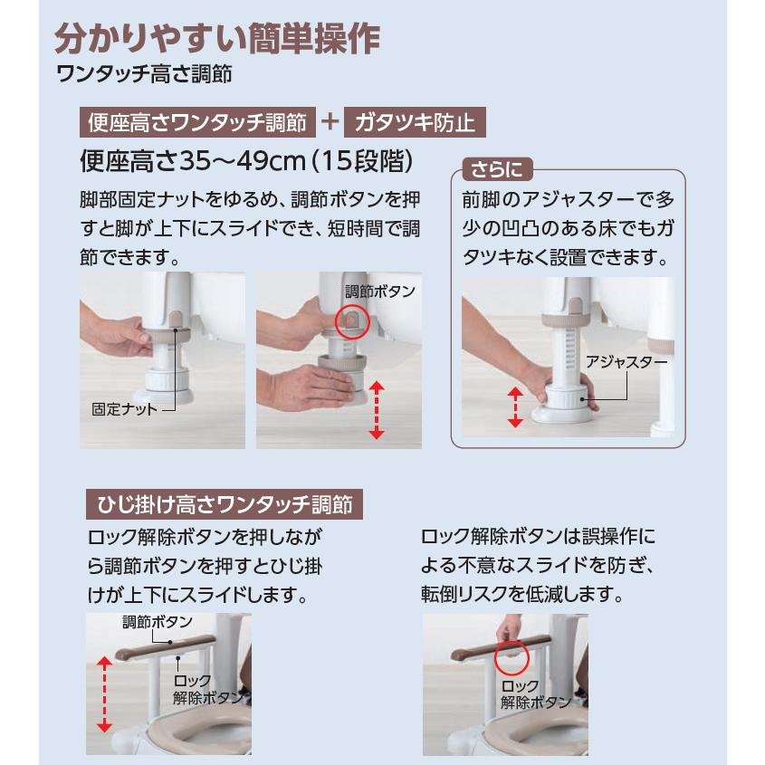 アロン化成 安寿 ポータブルトイレ FX-30 らくゾウくん ソフト便座
