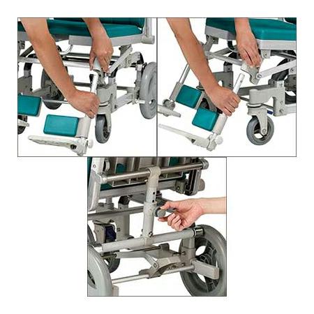 シャワーキャリー 入浴 車椅子 はいらーくチルト U型シート HR032 ウチヱ │ 介護用品 高齢者 お年寄り 老人 病院 老人ホーム デイサービス 福祉施設 介護施設_1
