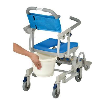 シャワーキャリー 入浴 車椅子 シャトレチェアLU II SAL U型バケツ付