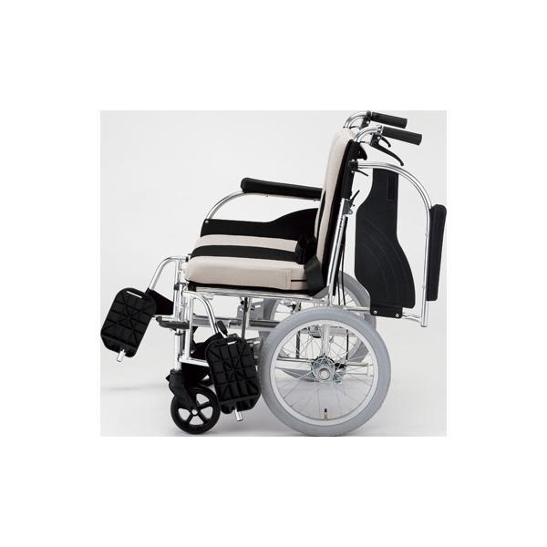 車椅子　美品 カワムラサイクル アルミ製標準介助用車いすKV16-40SB［正規代理店］