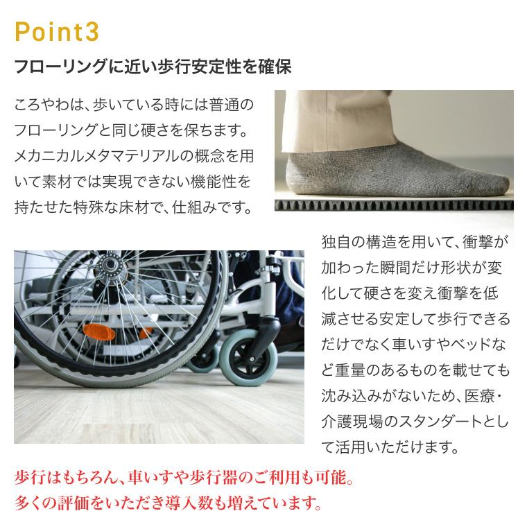 衝撃吸収 マット ころやわマット M （幅150×長さ90×厚さ1.2cm） CM-12-150×90 Magic Shields │ ベッドサイド マット 介護 薄型マット 高齢者 転倒 衝撃吸収の画像