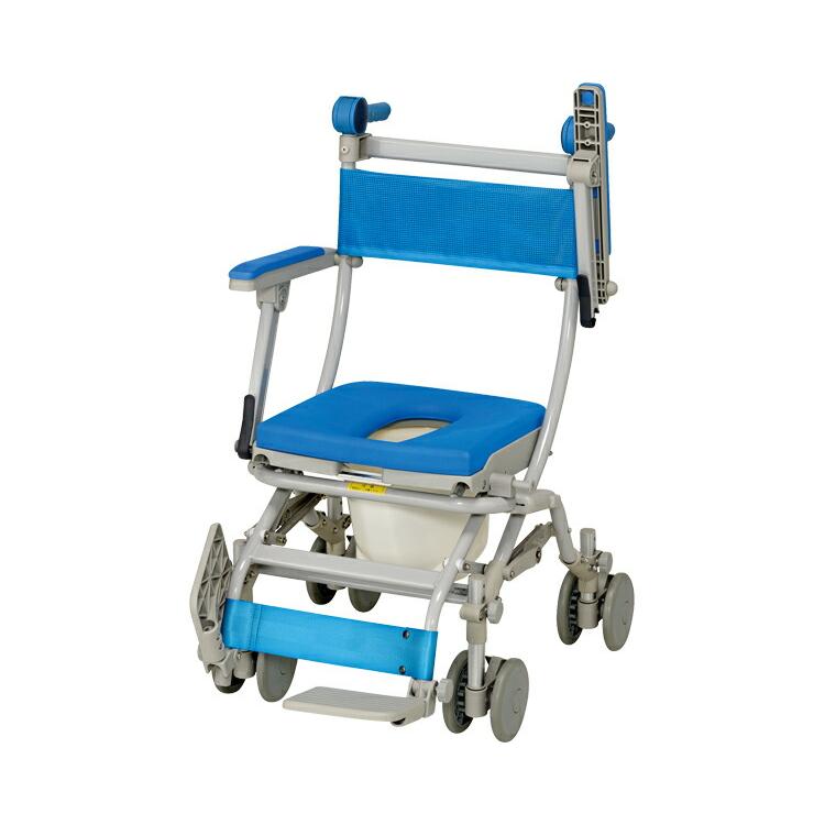 シャワーキャリー 入浴 車椅子 シャトレチェアD 4輪自在 O型シート 