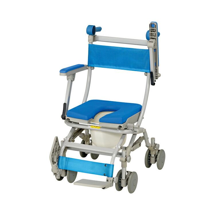 シャワーキャリー 入浴 車椅子 シャトレチェアD 4輪自在 U型シート 