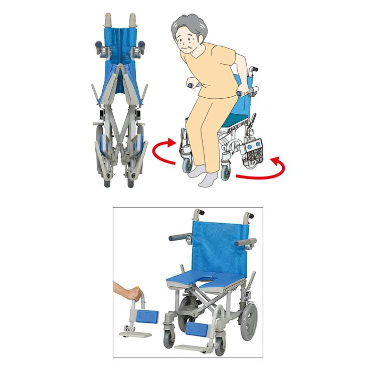 シャワーキャリー 入浴 車椅子 ハイベルSW HB301 ウチヱ │ 介護用品