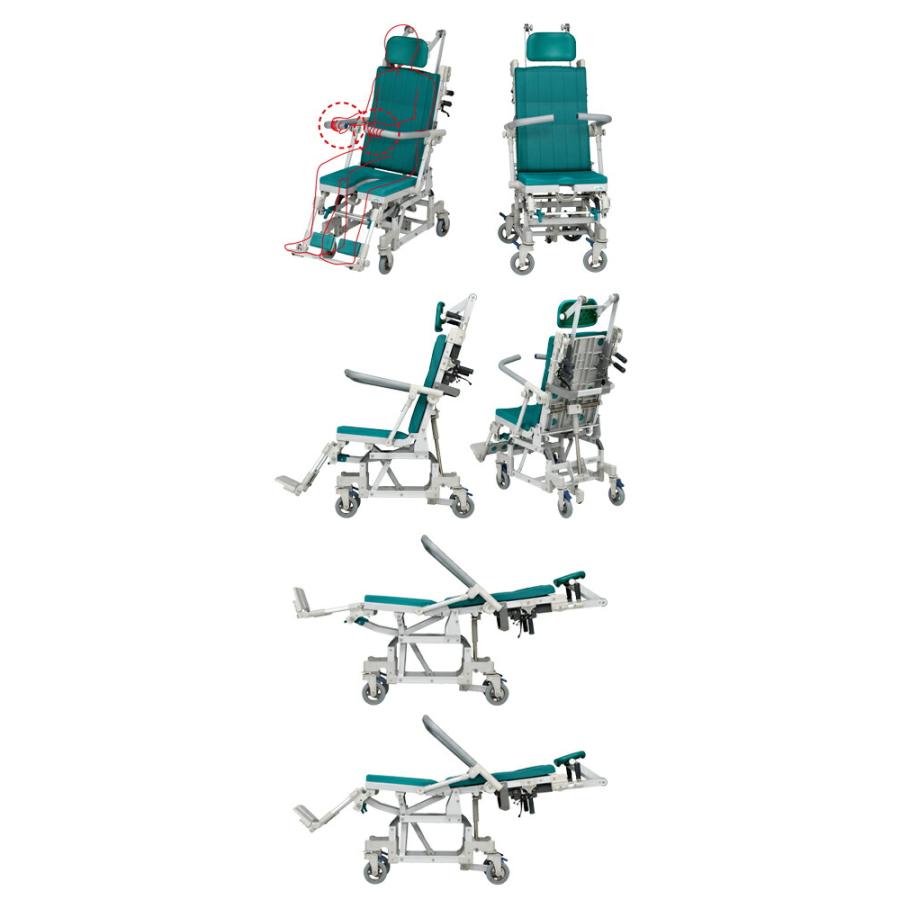 シャワーキャリー 入浴 車椅子 はいねーる4輪自在FL 穴無し