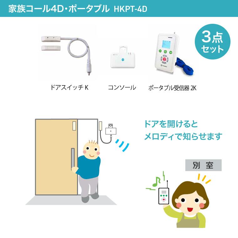 テクノスジャパン 徘徊感知器 コールマット 家族コール4D・ポータブル HKPT-4D | 離床センサー センサーマット 介護 病院 施設 転倒 抗菌の画像