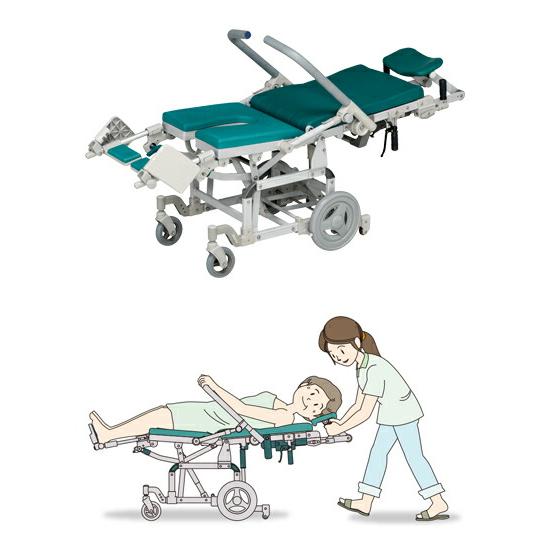 シャワーキャリー 入浴 車椅子 はいねーるFL U型シート HN020 ウチヱ
