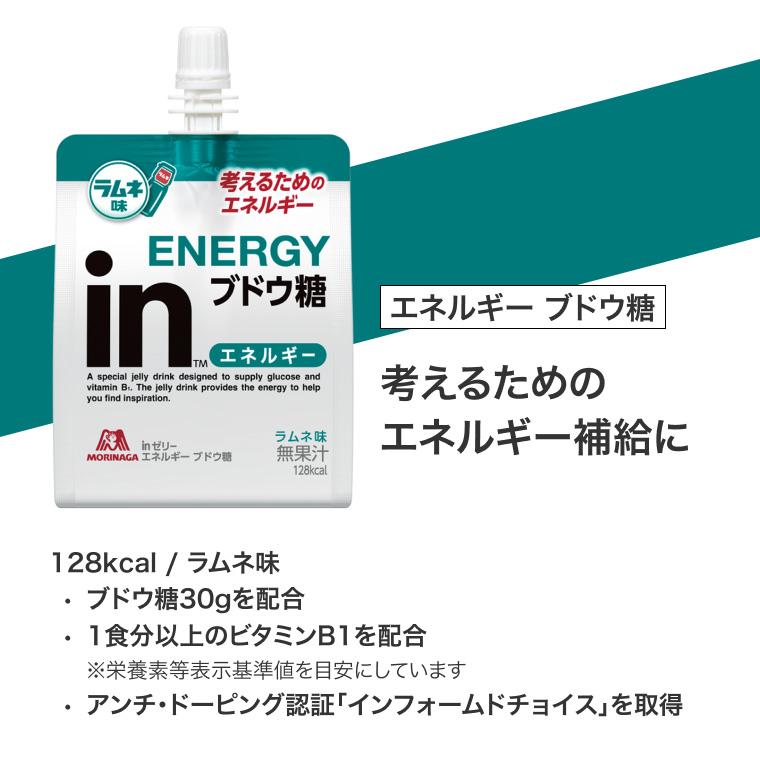 森永製菓 inゼリー エネルギー ブドウ糖 ラムネ味 | 128kcal ブドウ糖