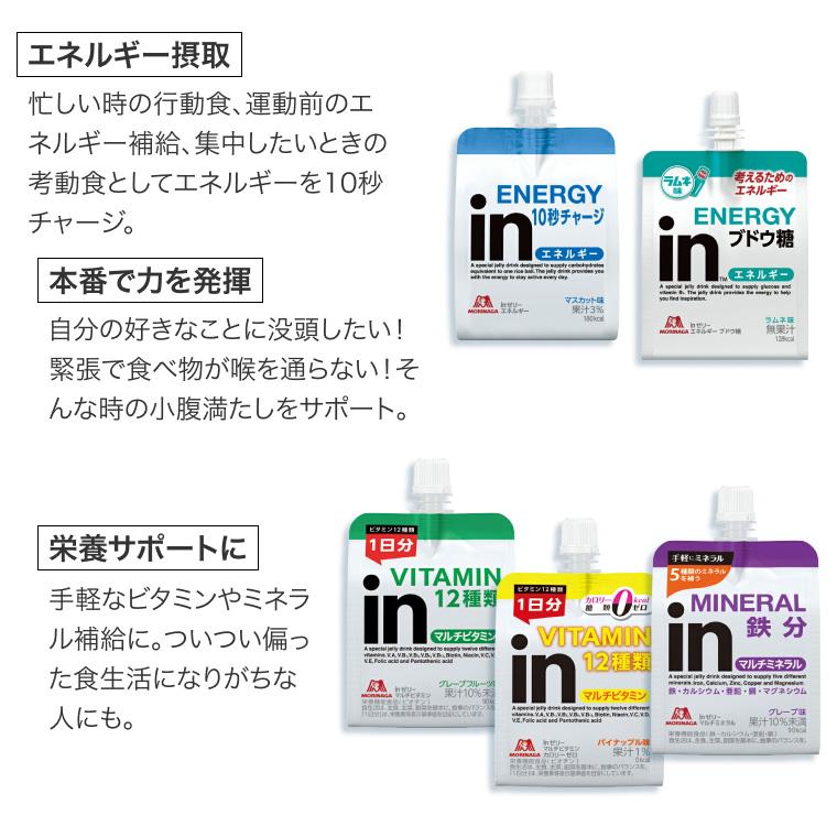 森永製菓 inゼリー エネルギー ブドウ糖 ラムネ味 | 128kcal ブドウ糖