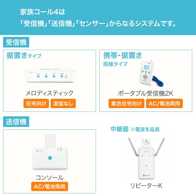 徘徊感知器 コールマット 家族コール4A・ポータブル（中継器付）HKPT
