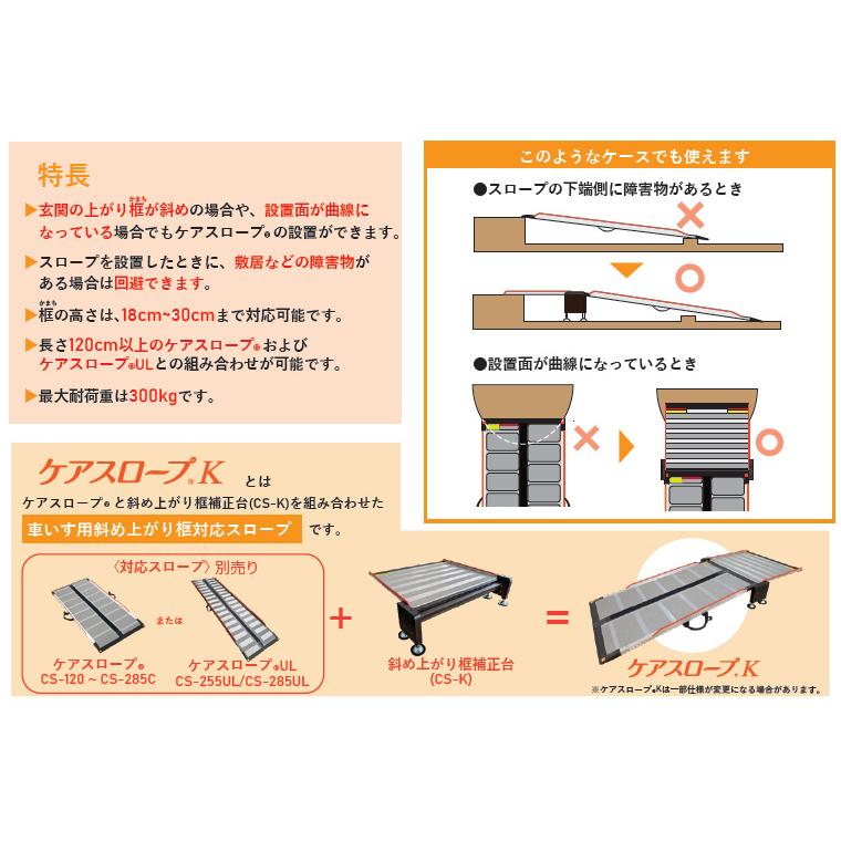 ケアスロープK専用 斜め上がり框補正台 CS-K ケアメディックス | 可