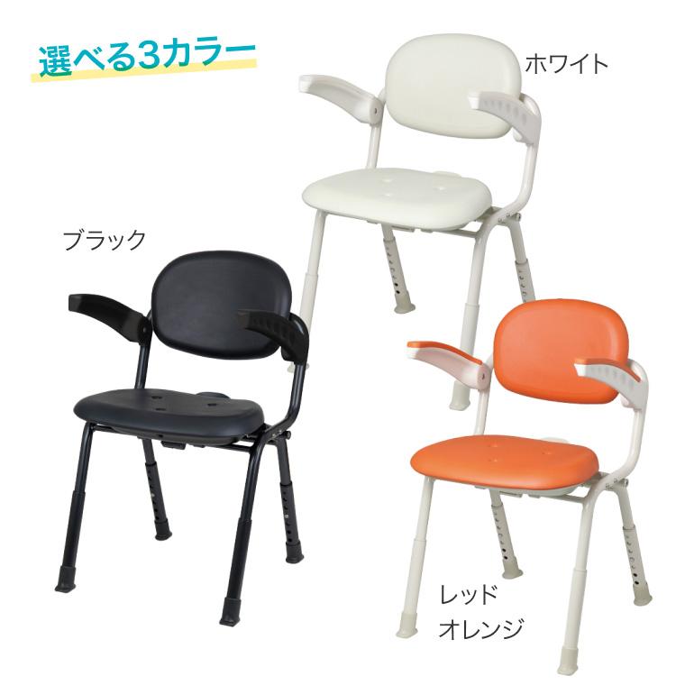 Tacaof ユニプラス コンパクトシャワーチェア BSU18 レッドオレンジ Tacaof テイコブ ユニプラス コンパクトシャワーチェア ライトタイプ