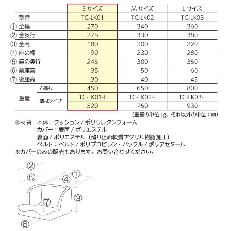学童いす用クッション LAPS kids（ラップスキッズ）清拭  Sサイズ TC-LK01-L タカノ | 学習クッション 入学入園 男の子 女の子 子供用 学校 椅子 クッション_9