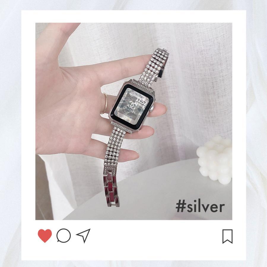 アップルウォッチ バンド レディース ステンレス glitter チェーン