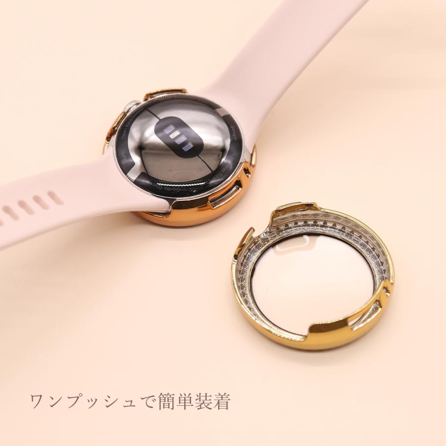 Google Pixel watch ピクセルウォッチ 全面 保護カバー カバー ケース ゴールド キラキラ 液晶 画面 保護 フィルム PC 黒 シルバー レディース 41mm｜pands-s｜07