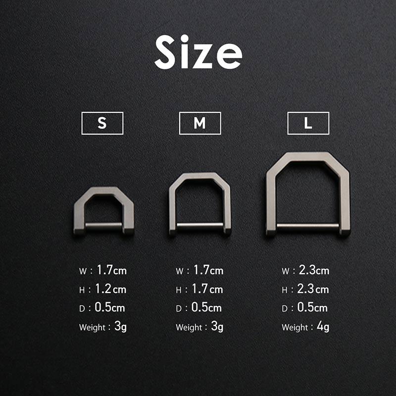 64チタン製 Dリング シャックル Sサイズ キーホルダー キーリング