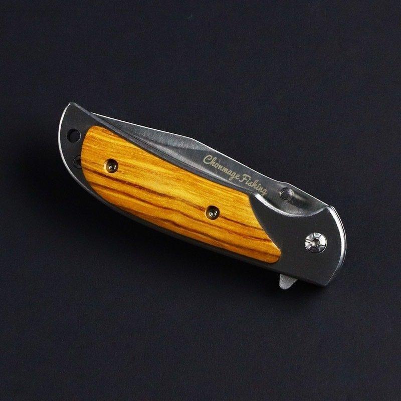 Chonmage Fishing フォールディングナイフ 338W 158mm ステンレス製 折り畳みナイフ フィッシングナイフ キャンプ Aot Dfl Hss|pands-s|07
