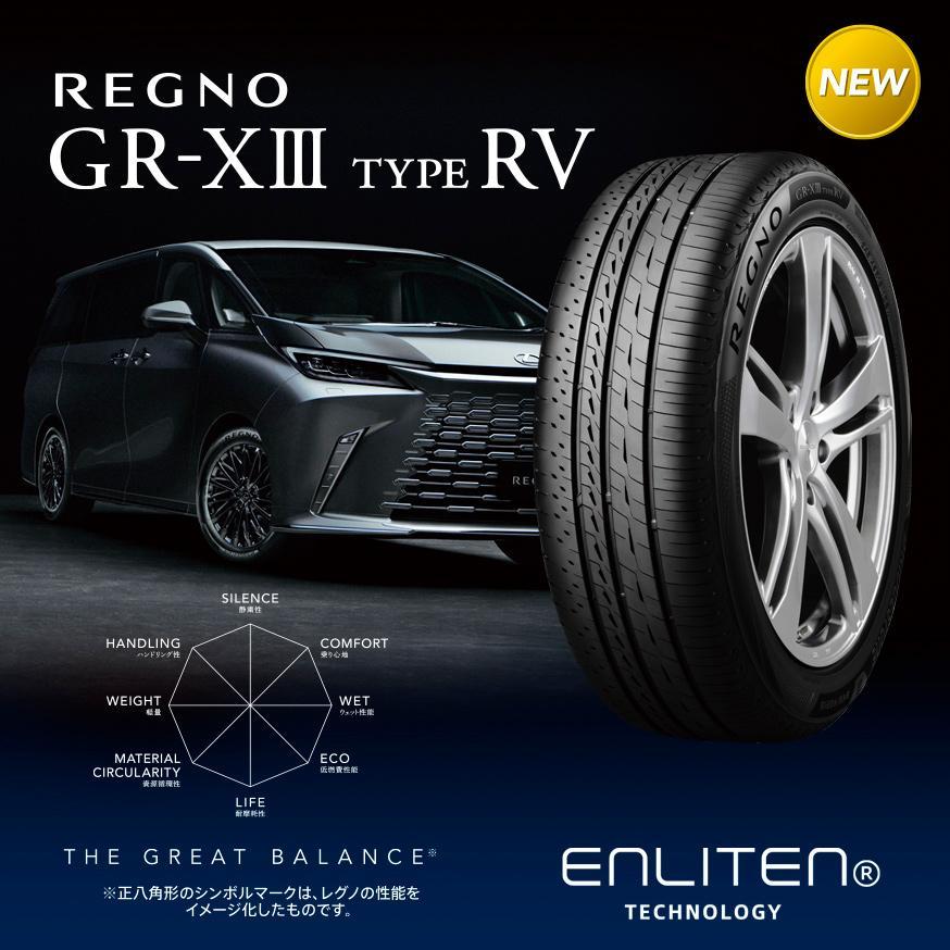 【送料無料】レグノGRXーIII typeRV 225/50R18 95V ブリヂストン新品 サマータイヤ 夏タイヤ 4本価格の画像
