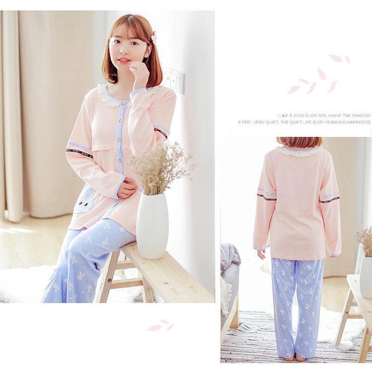 マタニティ パジャマ 秋 前開き 長袖 授乳口付き 授乳服 安い おしゃれ 妊婦服 マタニティ パジャマ 入院 綿 ルームウェア 産前産後 フォーマル Zoor Tn