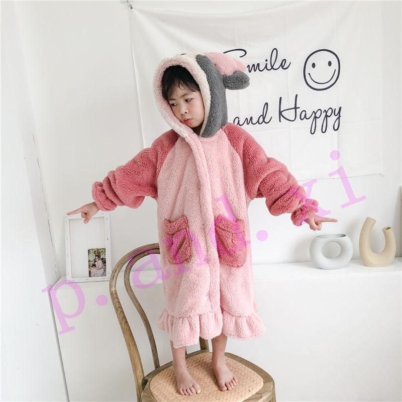 子供用ルームウエア パジャマ キッズ ワンピースタイプ 長袖 ロング フード付き 着ぐるみ 前開き ジップアップ ラウンドネック もこもこ スリーパー 子供服 Mf P And Xi 通販 Yahoo ショッピング