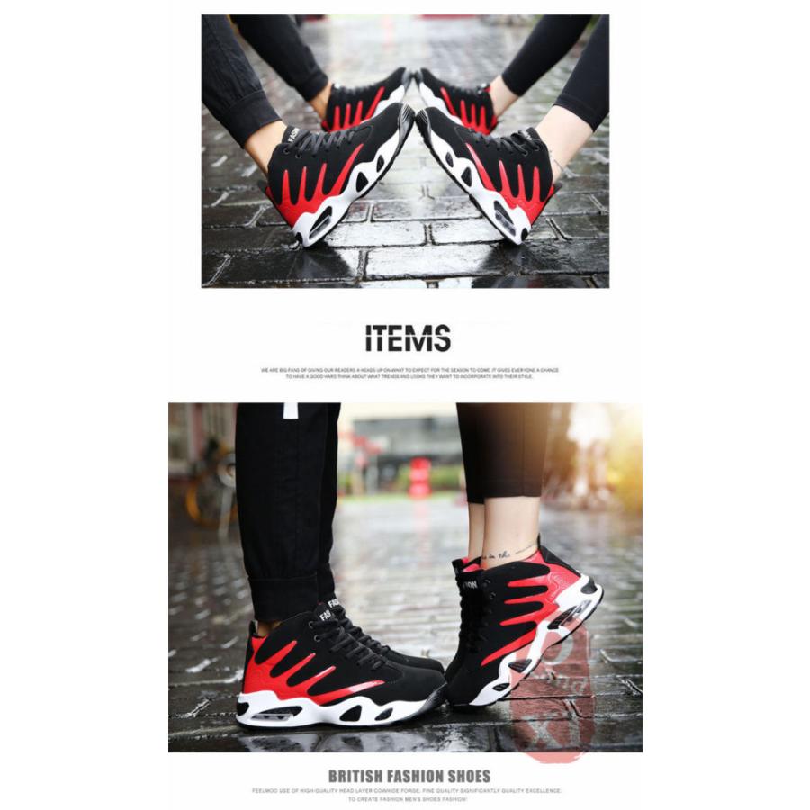 100 正規品 赤 メンズ ファッションバッシュ Hiphop シューズ スニーカー 白 白スニーカー ストリート系