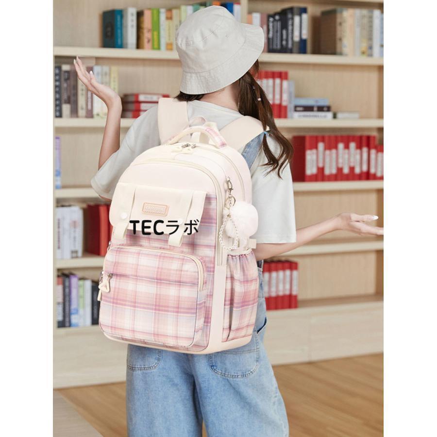 小学生リュック 女の子 キッズ リュック チェック柄 子供 中学生 通学
