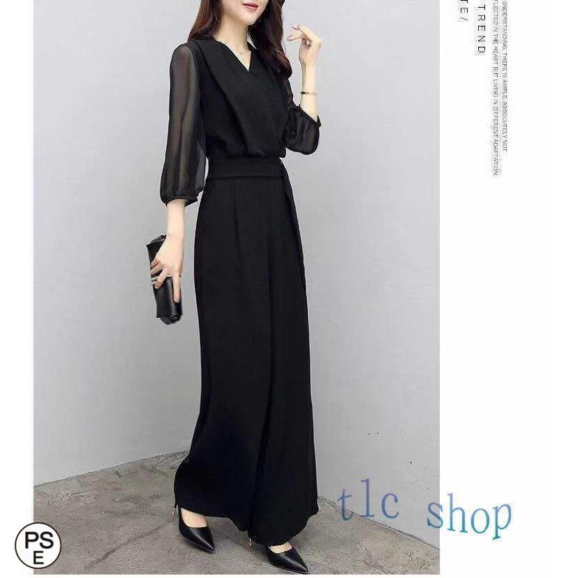 結婚式 ドレス パンツドレス 服装 パーティードレス 20代 30代 袖あり