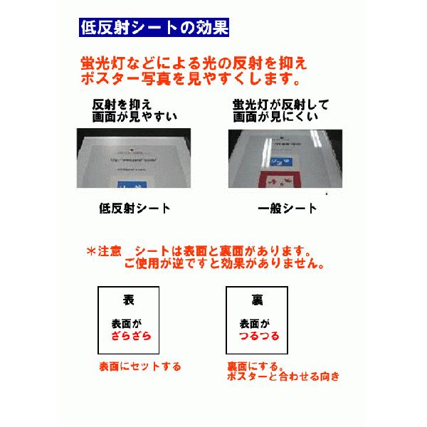 低反射シート　Ｂ２ポスターフレーム用　１０枚セット｜panel-c｜02