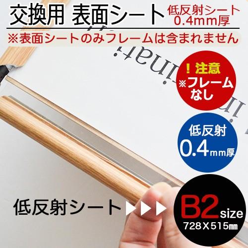 低反射シート B2ポスターフレーム用 5枚セット : ポスターパネル