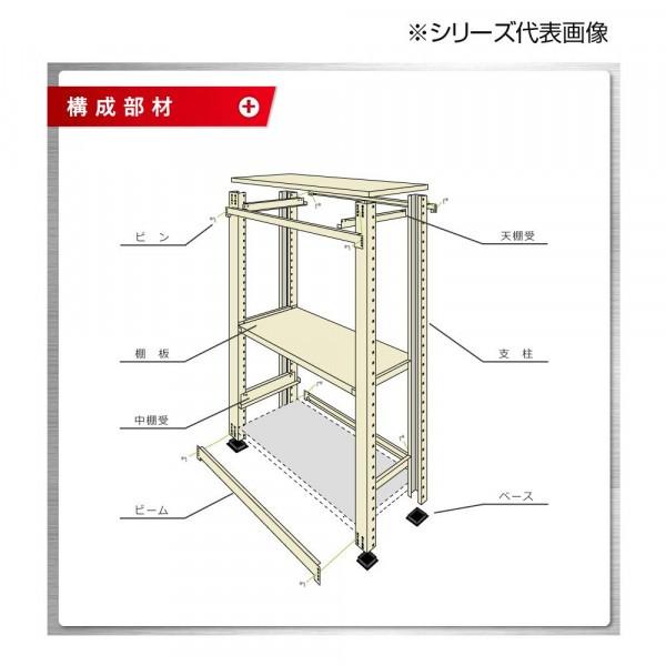 中量ラック 耐荷重500kgタイプ 単体 間口1500×奥行450×高さ2400mm 4段