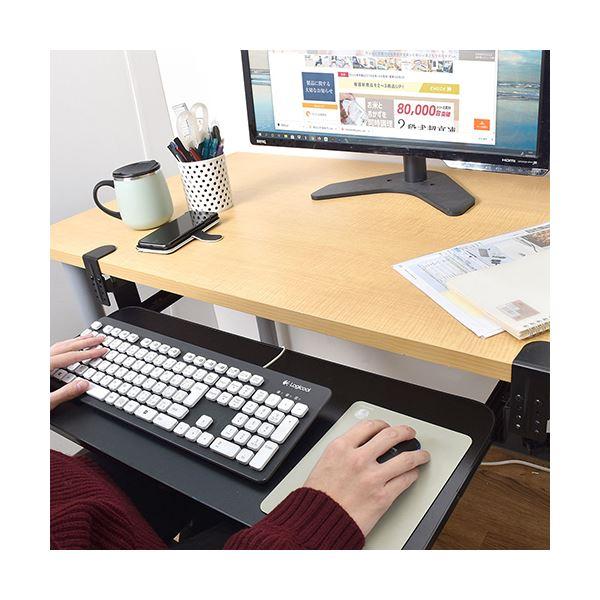 BONTEC ボンテック キーボードトレイ デスク下 引き出し式 ブラック