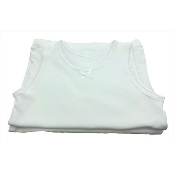 人気商品の 女の子 タンクトップ 白 2枚組 無地 肌着 インナー 吸水速乾 制菌加工 キッズ リボン付き 春夏 100cm 110cm 1cm B01 Simbcity Net